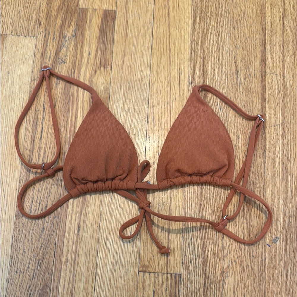 Zaful Rust Triangle Bikini Top Women’s Small